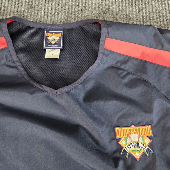 Cooperstown Dreams Park Shirt Mens Small Navy Red Baseball Pullover Youth Camp - Picture 2 of 12